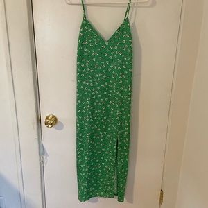 PITAYA green midi floral dress